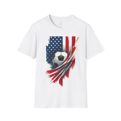 Soccer USA T-Shirt — American Flag Soccer Tee