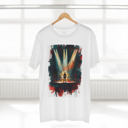 Boxing Ring Spotlight T‑Shirt Retro Fighter Art Tee
