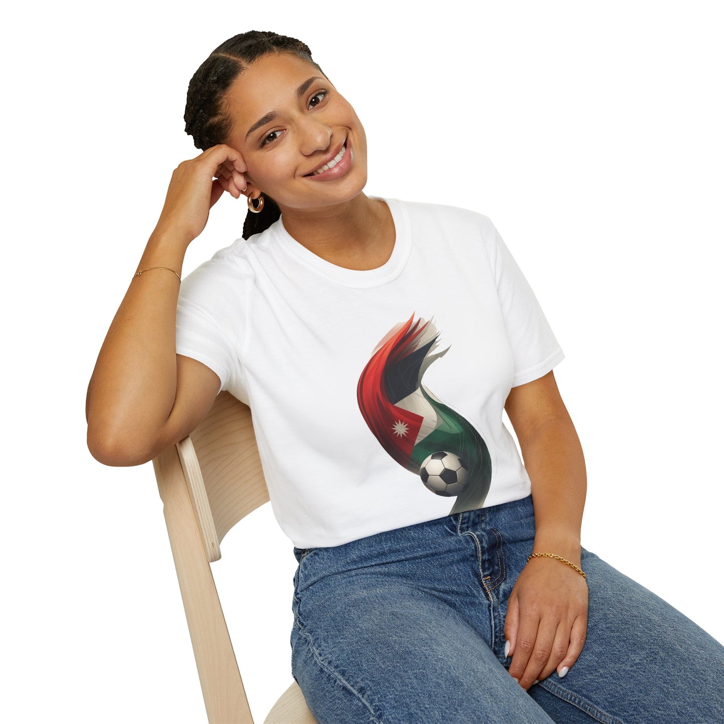 Jordan Football Flag Wave T‑Shirt Chivalrous Falcons Soccer Tee