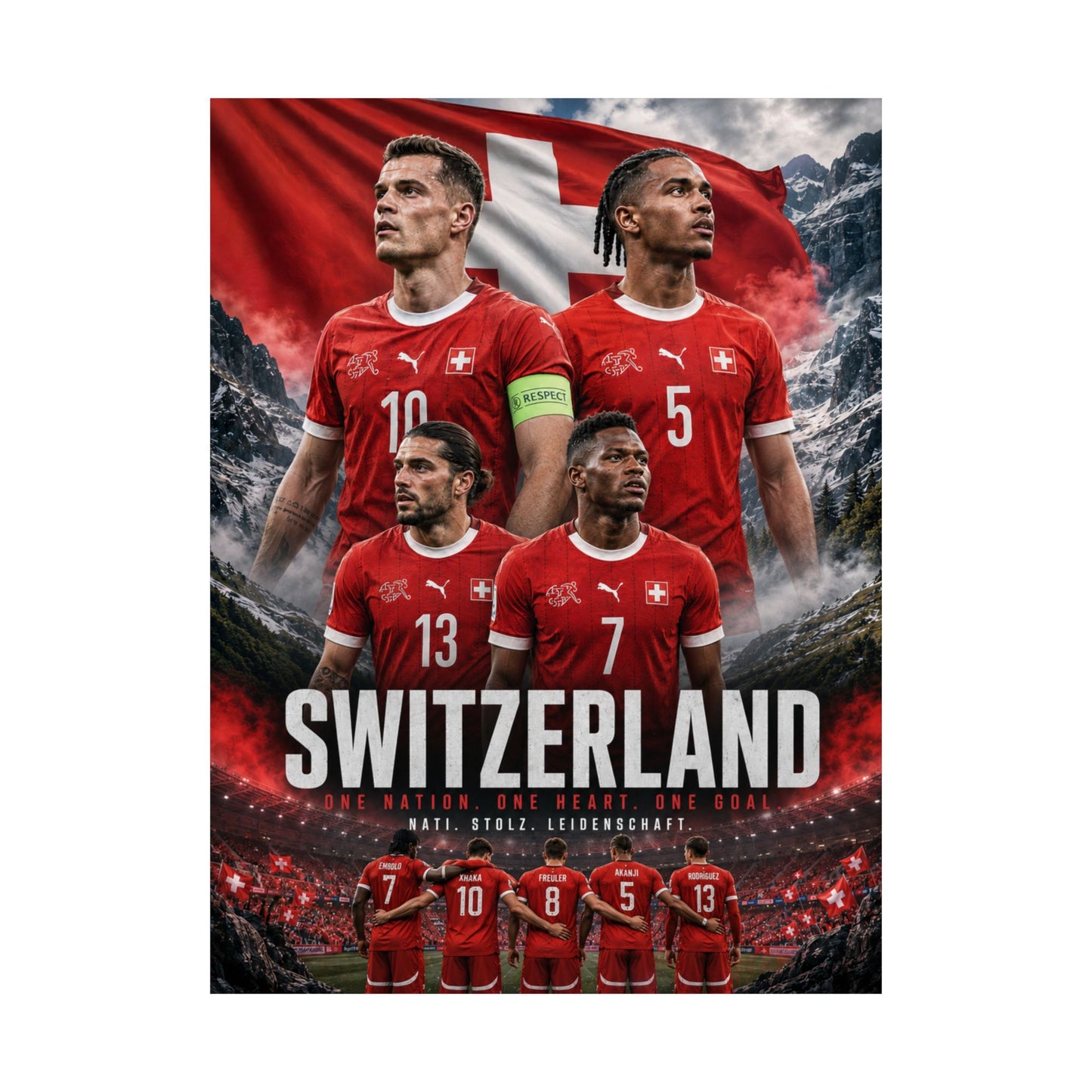 Switzerland Soccer Nati Commemorative Wall Art Poster