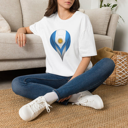 Argentina Football Flag Droplet T-Shirt – Argentine Soccer Fan Tee