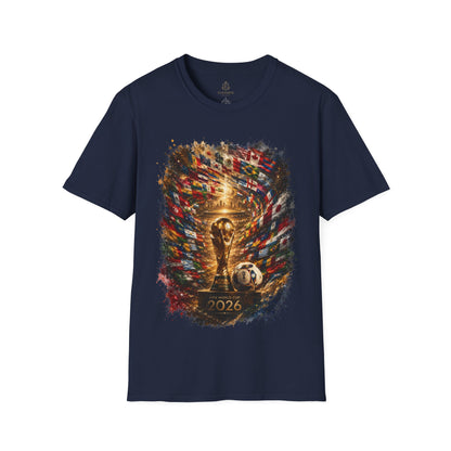 World Cup 2026 Global Flags Graphic T-Shirt Stadium Tournament Soccer Tee