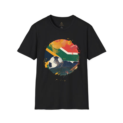 South Africa Flag Soccer T‑Shirt — Retro Football Pride Tee