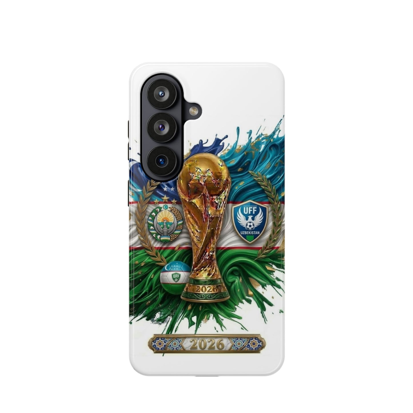 Uzbekistan 2026 Soccer Impact-Resistant Protective Phone Case