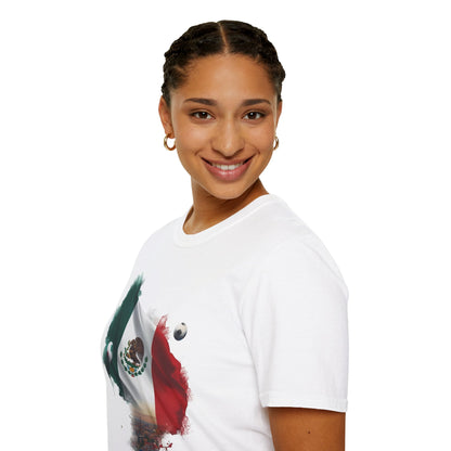 Mexican Flag Football T-Shirt — Soccer and Stadium Lights Graphic Tee