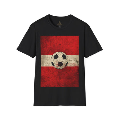 Austria Flag Abstract Grunge Tee Unsere Burschen Soccer Graphic T-Shirt