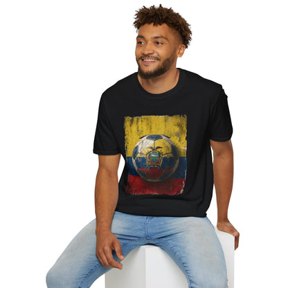Ecuador Football Coat of Arms Grunge T-Shirt Vintage La Tri Soccer Tee