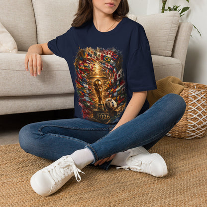 World Cup 2026 Global Flags Graphic T-Shirt Stadium Tournament Soccer Tee