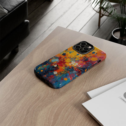 Abstract Color Splash Phone Case — Vibrant Paint Splatter Protective Cover