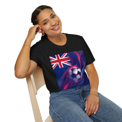 New Zealand Football Flag Abstract Wave T-Shirt All Whites Soccer Tee