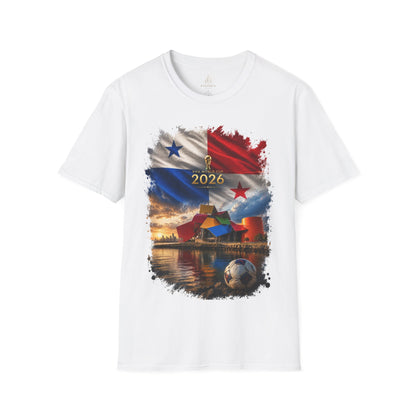 Panama Football Flag Biomuseo Graphic T-Shirt Cinematic Los Canaleros Soccer Tee