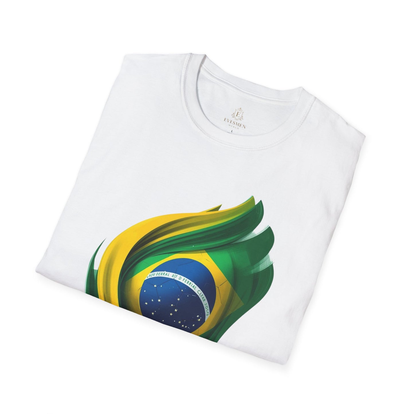 Brazil Flag Feather Football Graphic T-Shirt Tee