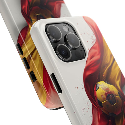 Spanish Flag Soccer Tough Phone Case — Football Fan Protective Cover
