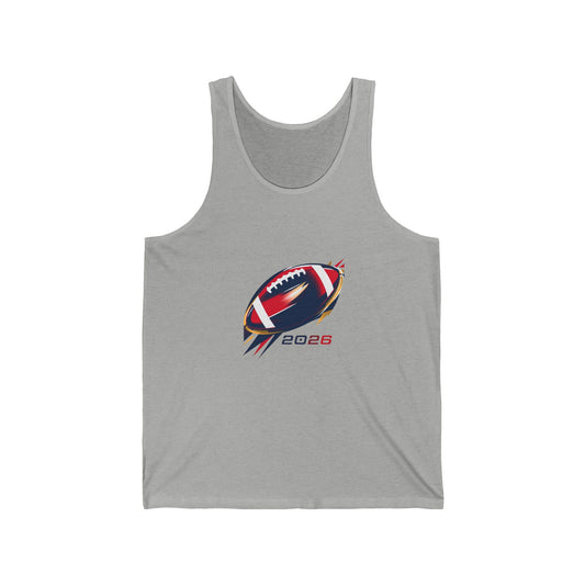 2026 Football Big Game Rush Tank Top — Patriotic Football Graphic Tank