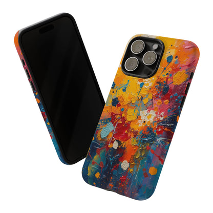 Abstract Color Splash Phone Case — Vibrant Paint Splatter Protective Cover