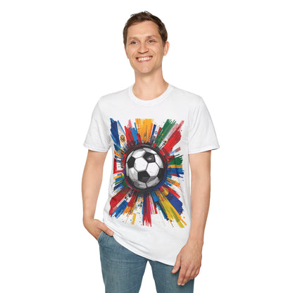 Soccer Splash Graphic T-Shirt — Colorful Match Day Football Tee