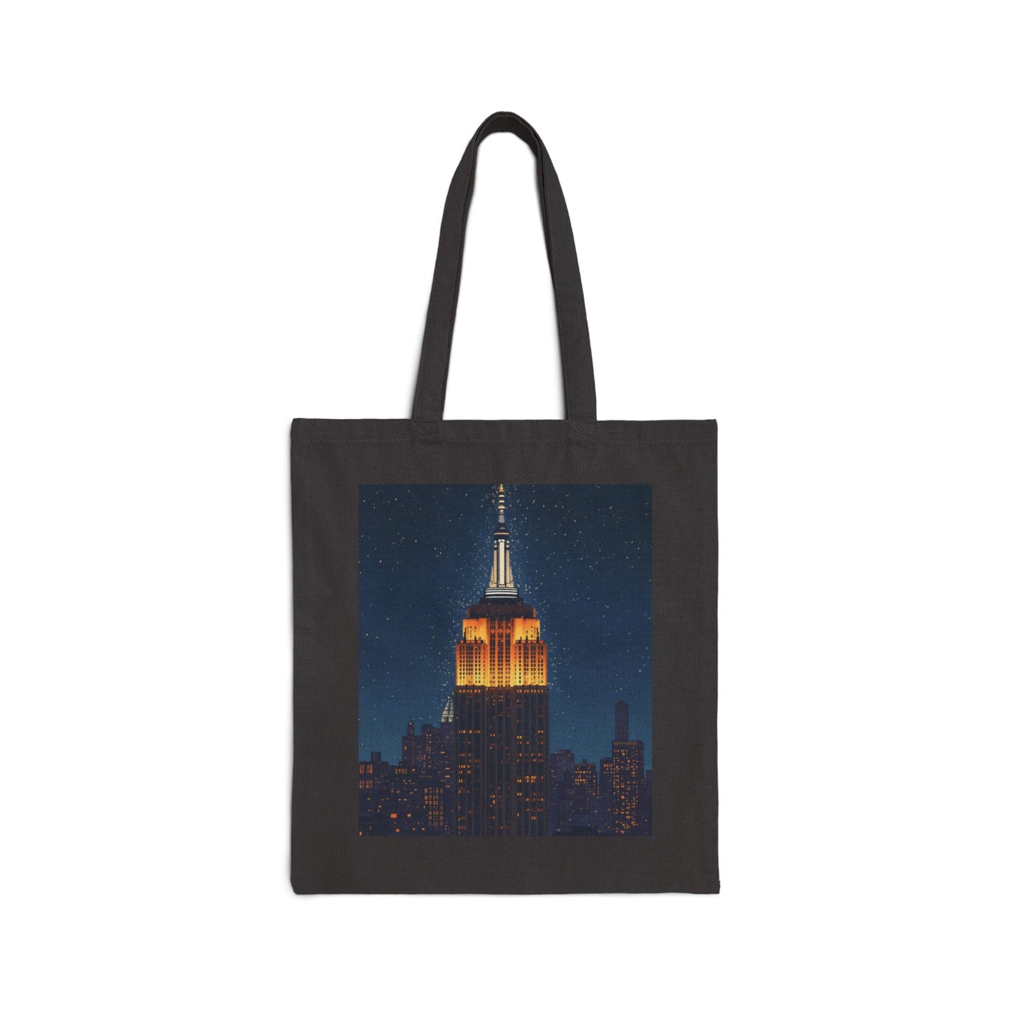 Empire State Building Night Skyline Canvas Tote Bag