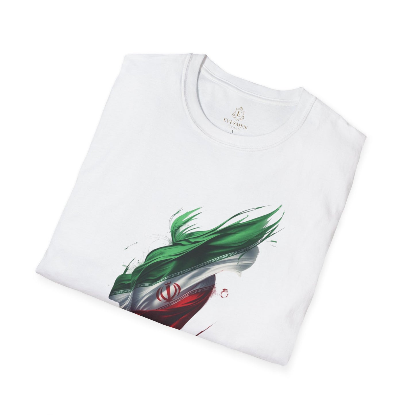 Iran Flag Brushstroke T-Shirt — Artistic Persian Pride Design Tee