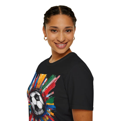Soccer Splash Graphic T-Shirt — Colorful Match Day Football Tee
