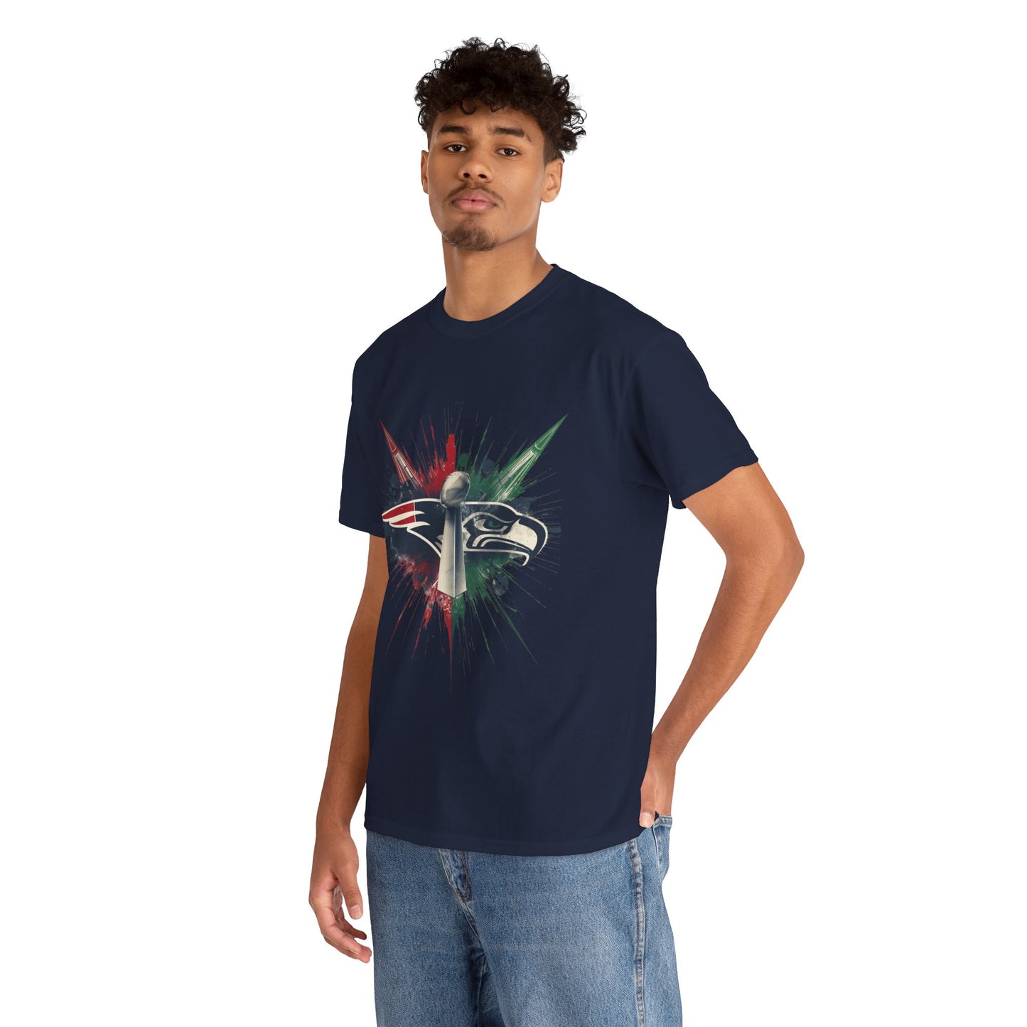 Legendary Championship Matchup Splatter Logo T‑Shirt Football Big Game 2026