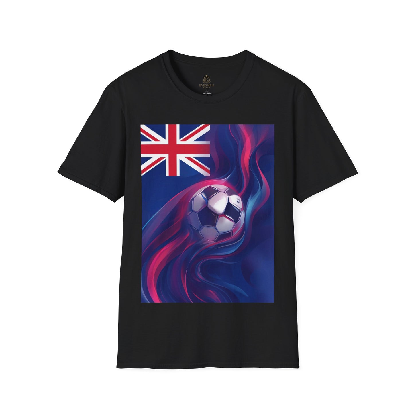 New Zealand Football Flag Abstract Wave T-Shirt All Whites Soccer Tee