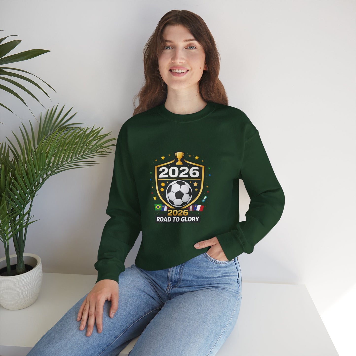2026 Road to Glory Soccer Match Day Crewneck Sweatshirt