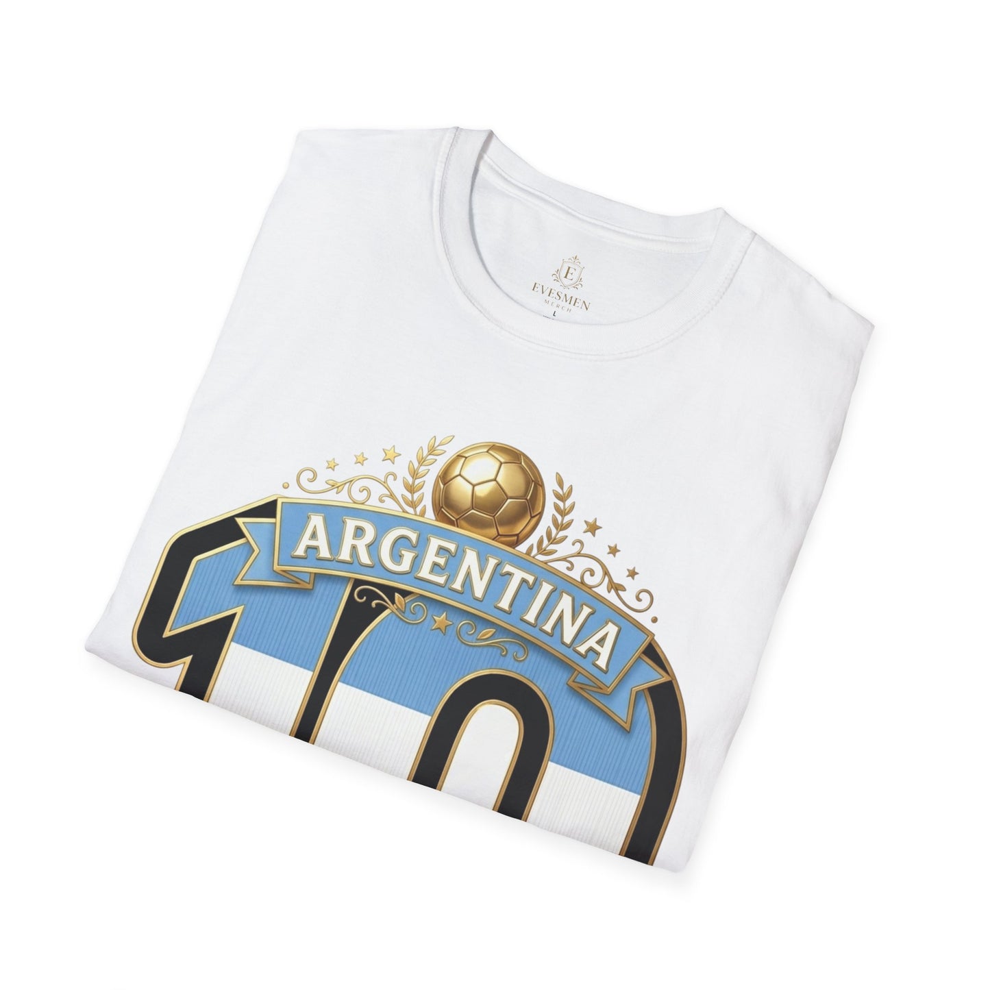 Argentina Number 10 Soccer T-Shirt — Messi Tribute Football Fan Tee