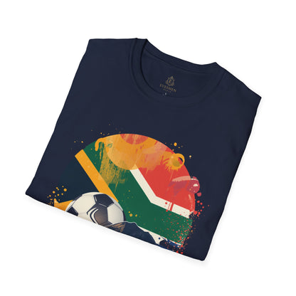 South Africa Flag Soccer T‑Shirt — Retro Football Pride Tee