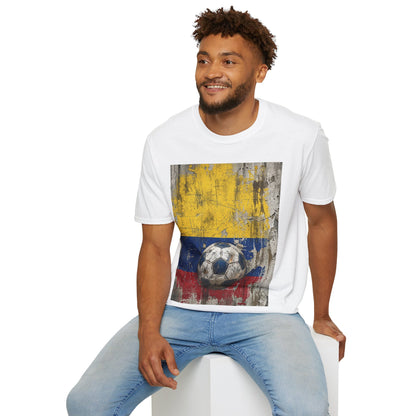 Colombia Football Flag Grunge T-Shirt Vintage Los Cafeteros Soccer Tee