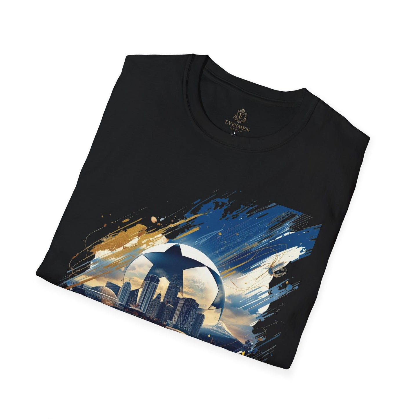 Uruguay Skyline Football T-Shirt — Abstract Football Design Tee