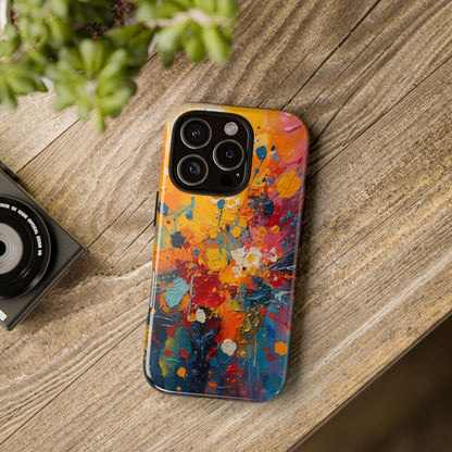 Abstract Color Splash Phone Case — Vibrant Paint Splatter Protective Cover