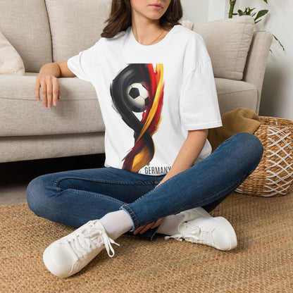 Germany Football Flag Brushstroke T-Shirt Dynamic Die Mannschaft Soccer Tee