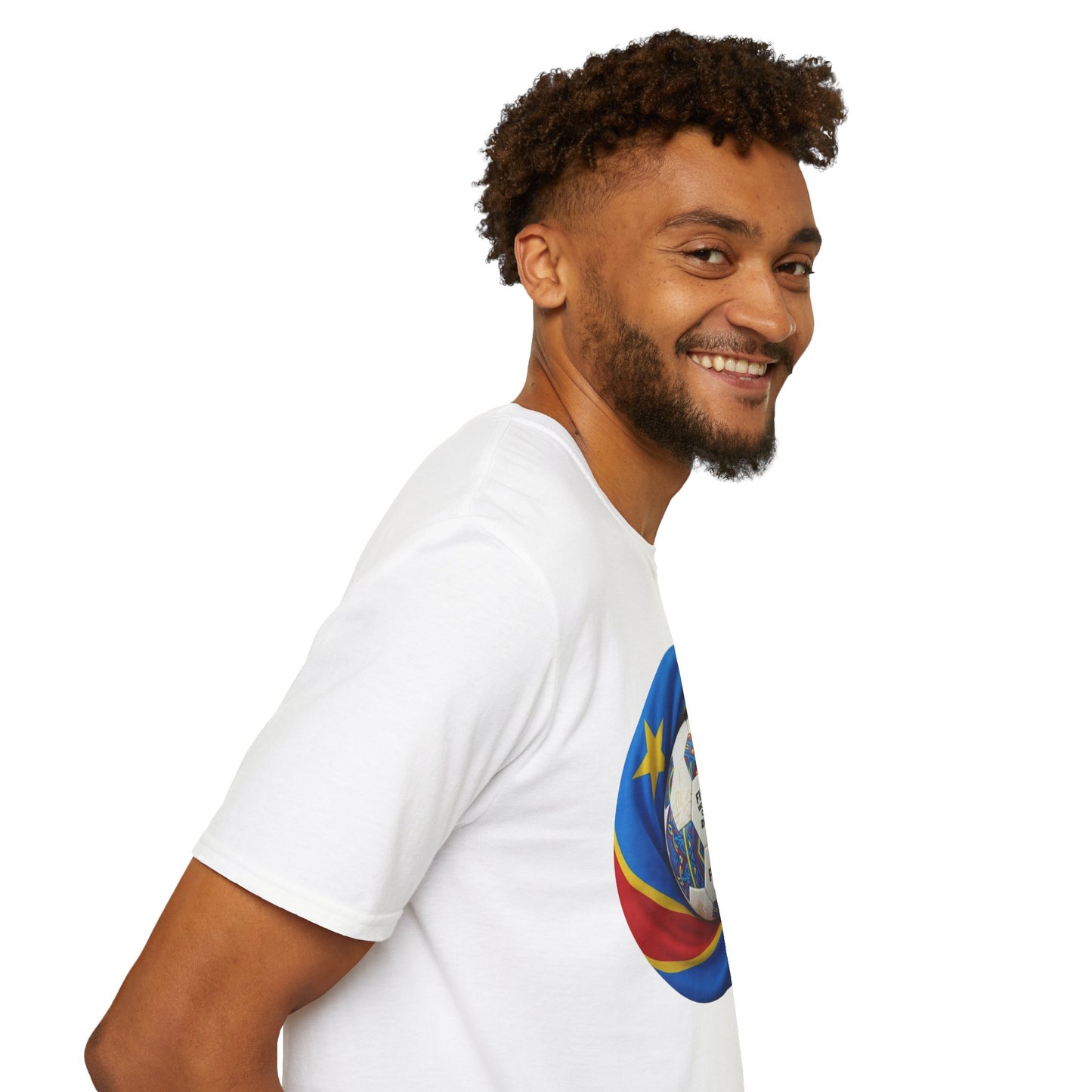 DR Congo Football Flag Circular Graphic T-Shirt Leopards Soccer 2026 Tee