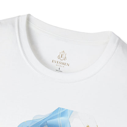 Dynamic Argentina Soccer Match Day T-Shirt — Modern Fluid Art Graphic Tee
