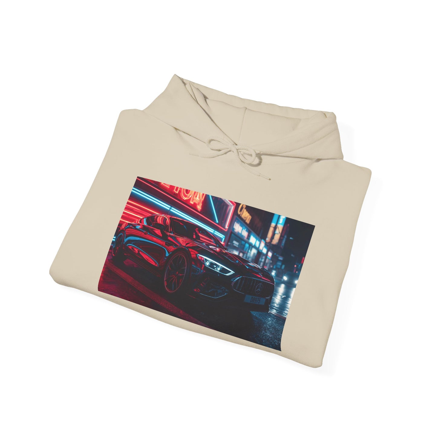 Night Street Car Hoodie Jacket — Retro Cyberpunk Racing Sweatshirt