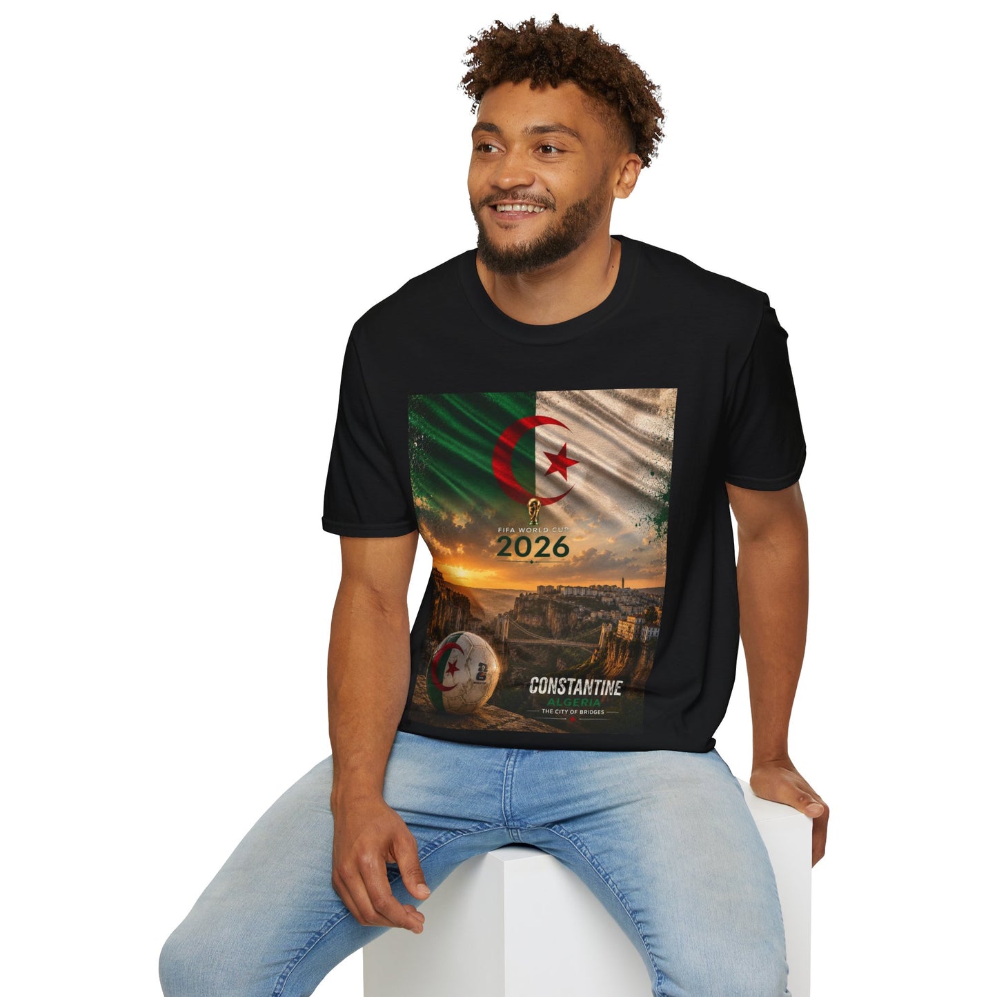 Algeria Football Flag Constantine T-Shirt Fennec Foxes Soccer City of Bridges Tee