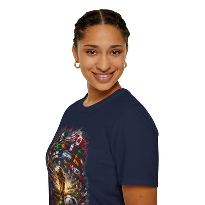 World Cup 2026 Global Flags T-Shirt Cinematic International Flags Fan Tee