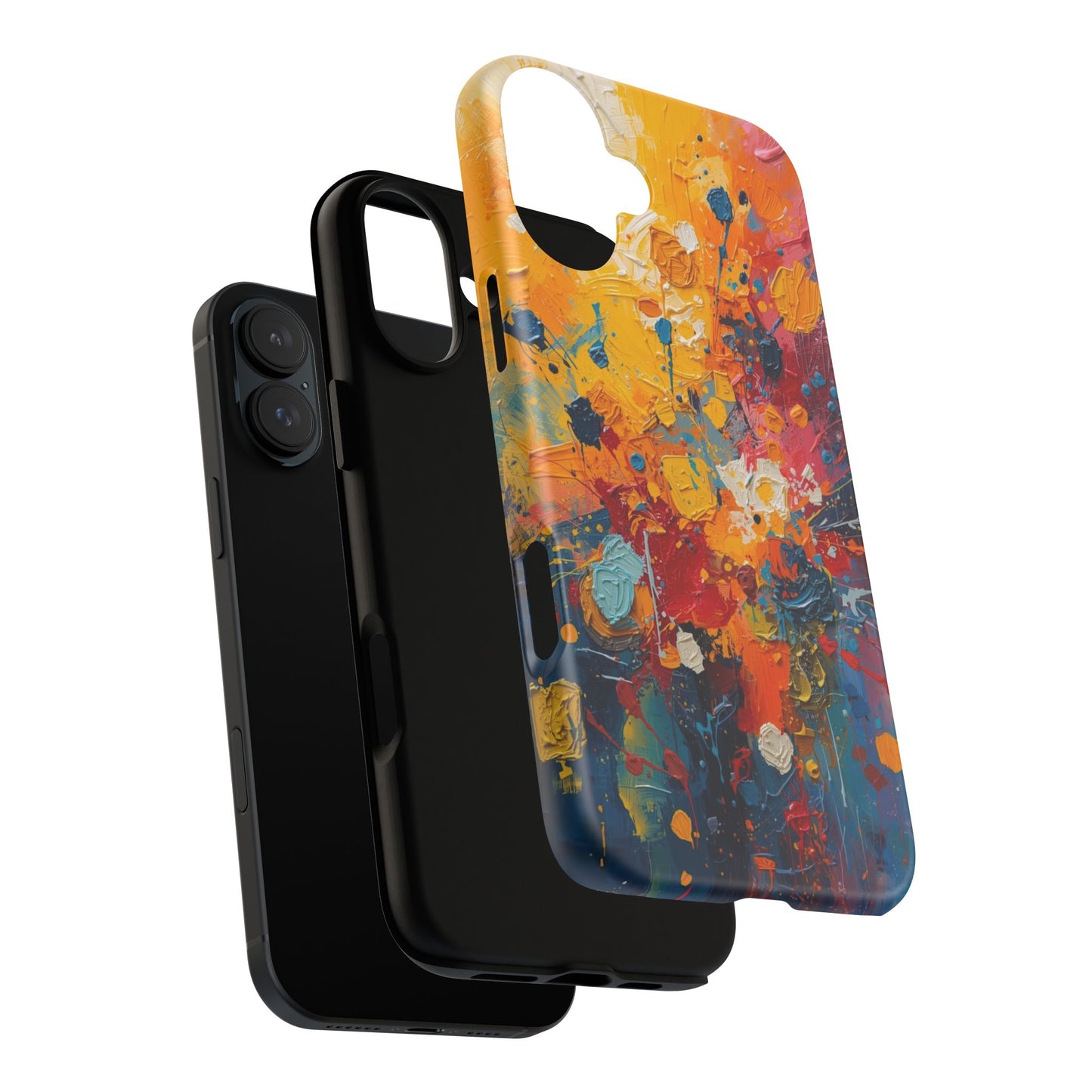 Abstract Color Splash Phone Case — Vibrant Paint Splatter Protective Cover