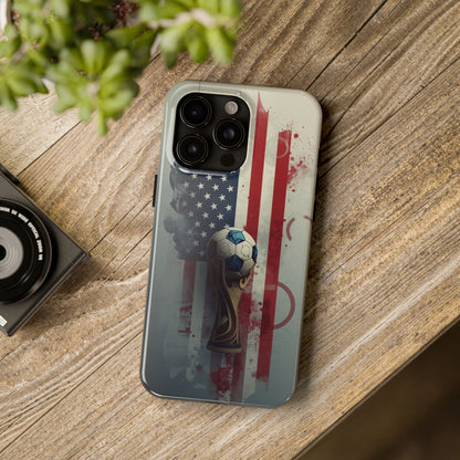 American Flag Soccer Ball Phone Protective Case Cover