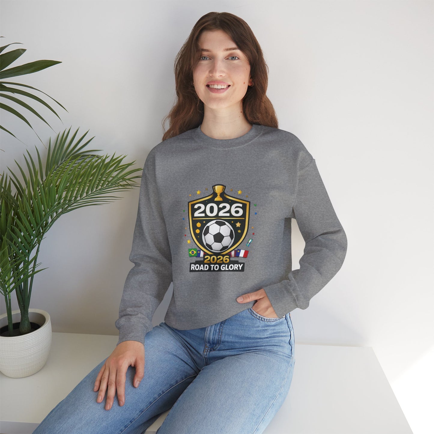 2026 Road to Glory Soccer Match Day Crewneck Sweatshirt
