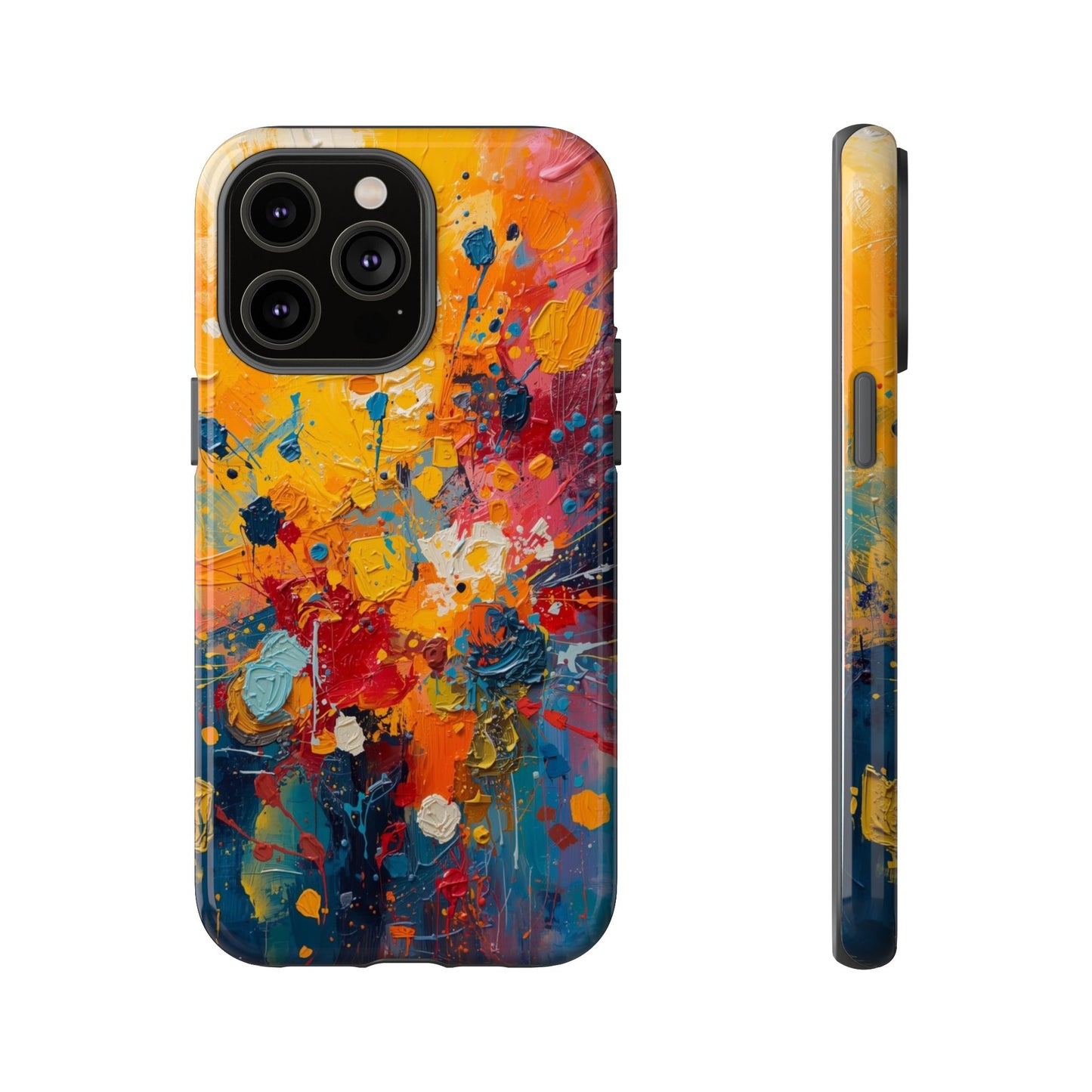 Abstract Color Splash Phone Case — Vibrant Paint Splatter Protective Cover