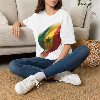 Senegal Waving Flag Soccer Tee Lions of Teranga Pan-African Football Fan T-Shirt