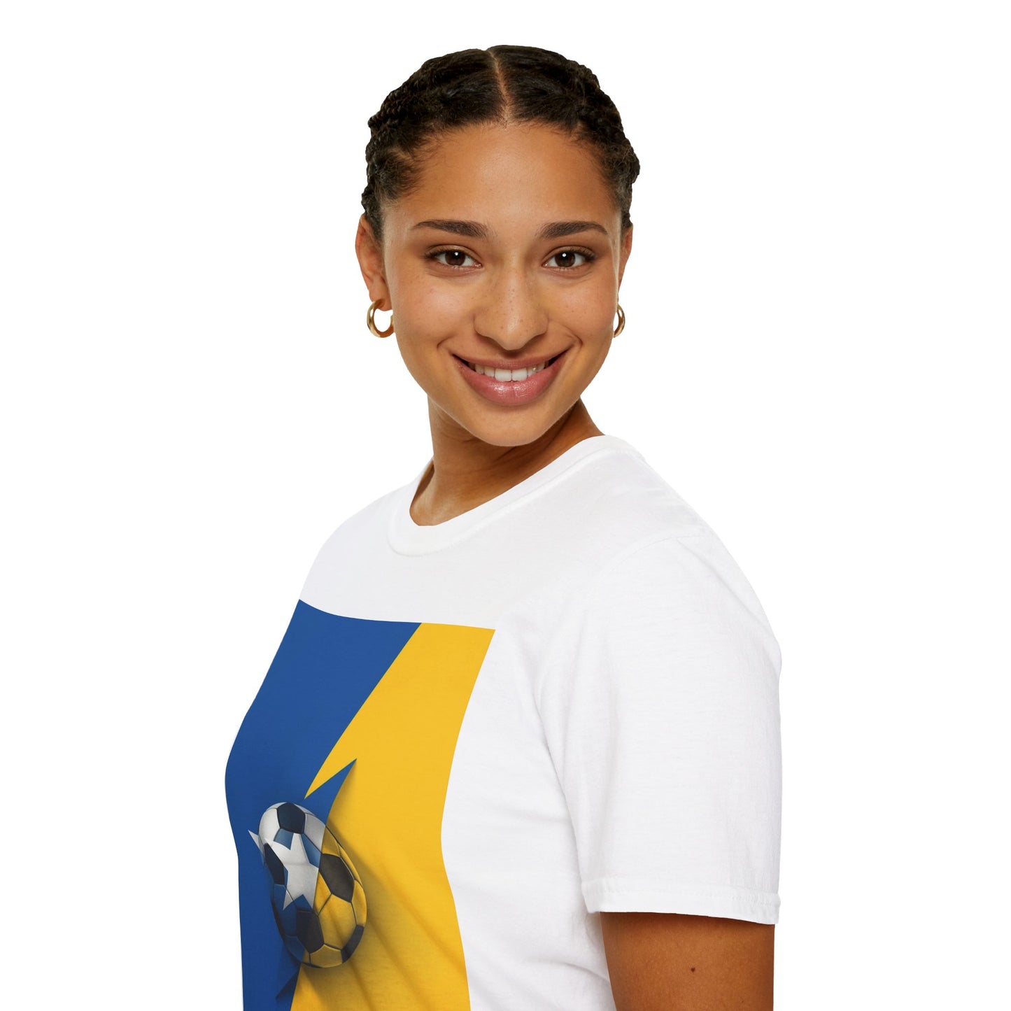Curaçao Football Flag Minimalist T-Shirt Abstract La Familia Azul Soccer Tee