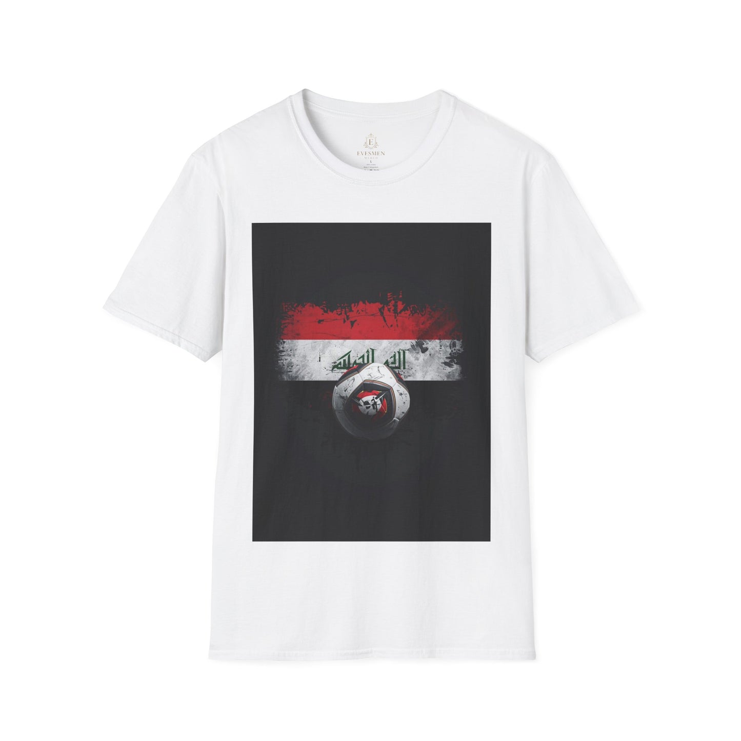 Iraq Flag Abstract Grunge Tee Lions of Mesopotamia Soccer Fan T-Shirt