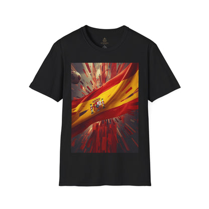 Spanish Flag Soccer T‑Shirt — Dynamic Spain Football Fan Tee
