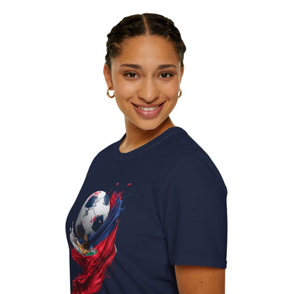 Haitian Football Pride T-shirt Flag Crest and Soccer Graphic Tee