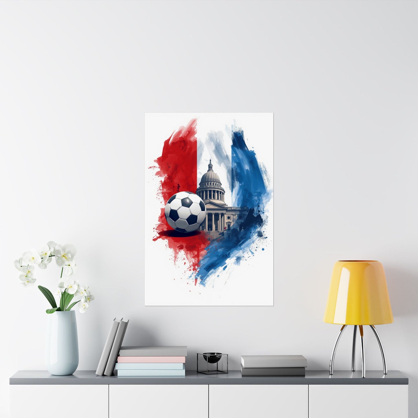 Paraguay Soccer Poster — Capitol-Style Dome Football Art Print