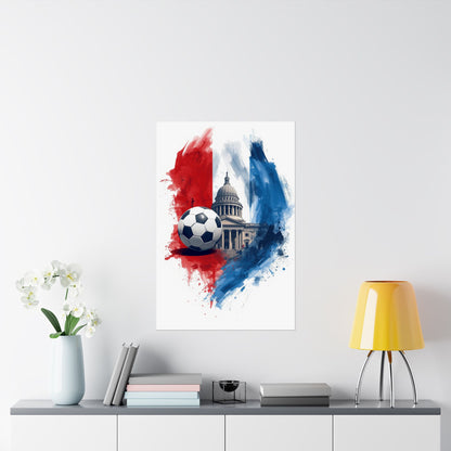 Paraguay Soccer Poster — Capitol-Style Dome Football Art Print