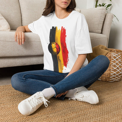 Belgium Football Flag Brushstroke Tee Red Devils Soccer Graphic T-Shirt