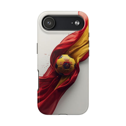 Spanish Flag Soccer Tough Phone Case — Football Fan Protective Cover